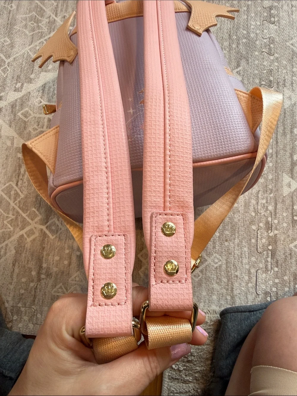 Disney parks x Loungefly Kids Figment Mini Backpack in Lavender and Pink